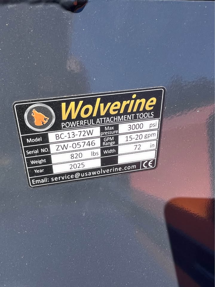 Wolverine 72” Skid Steer Brush Cutter – Standard Flow