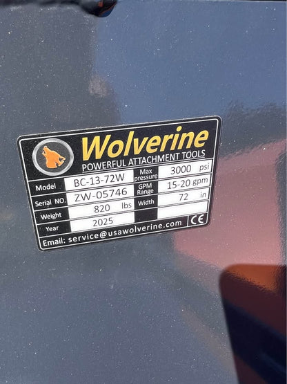 Wolverine 72” Skid Steer Brush Cutter – Standard Flow